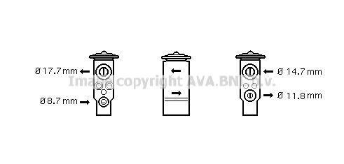 AVA QUALITY COOLING Расширительный клапан, кондиционер SB1057